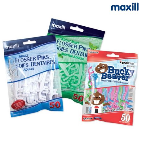 Maxill Flosser Piks, Kids, 50pcs/pack X 5